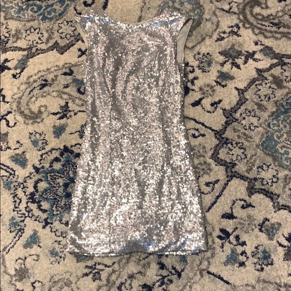 One of a kind silver sequin dress Size 2